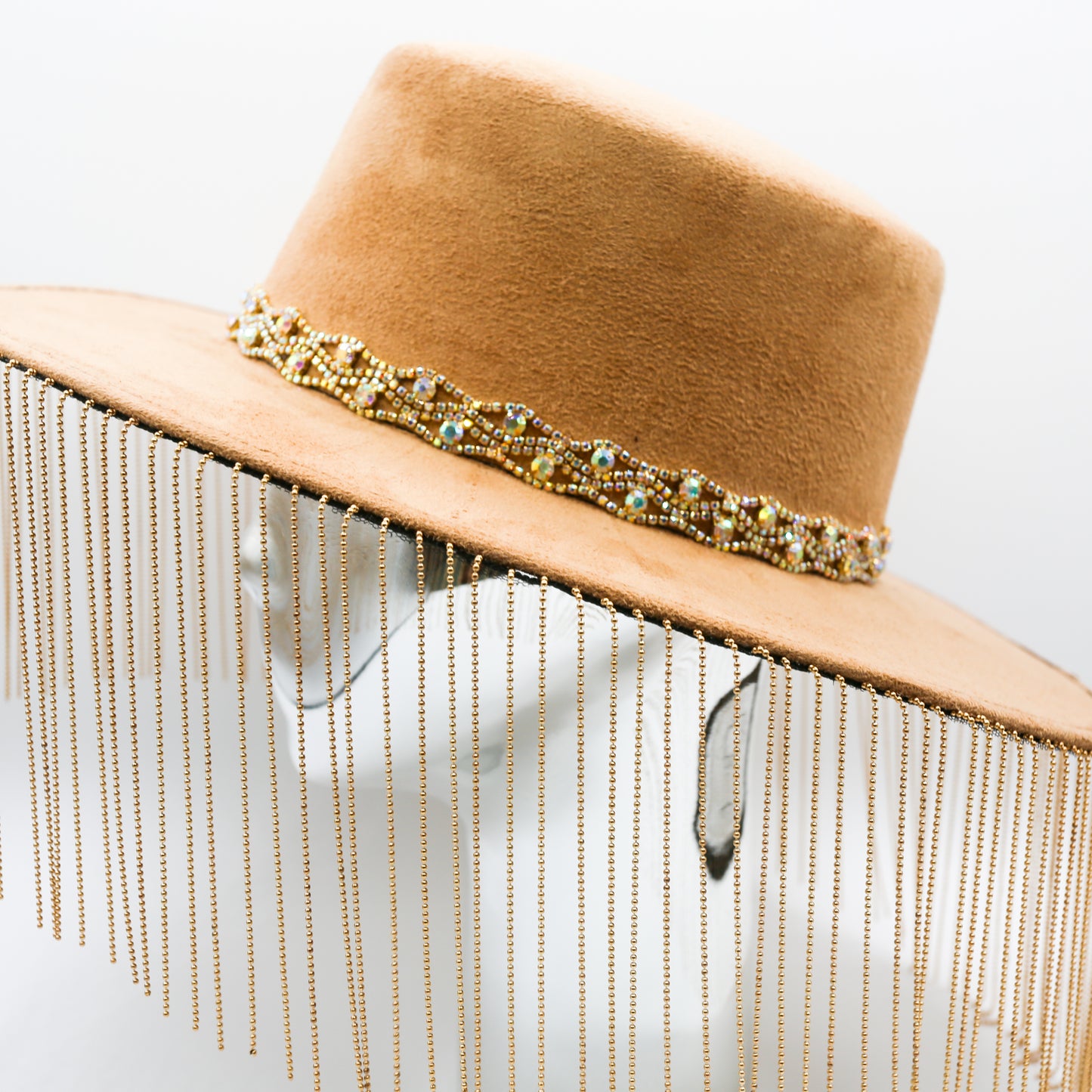 Azar Metal Fringe Hat