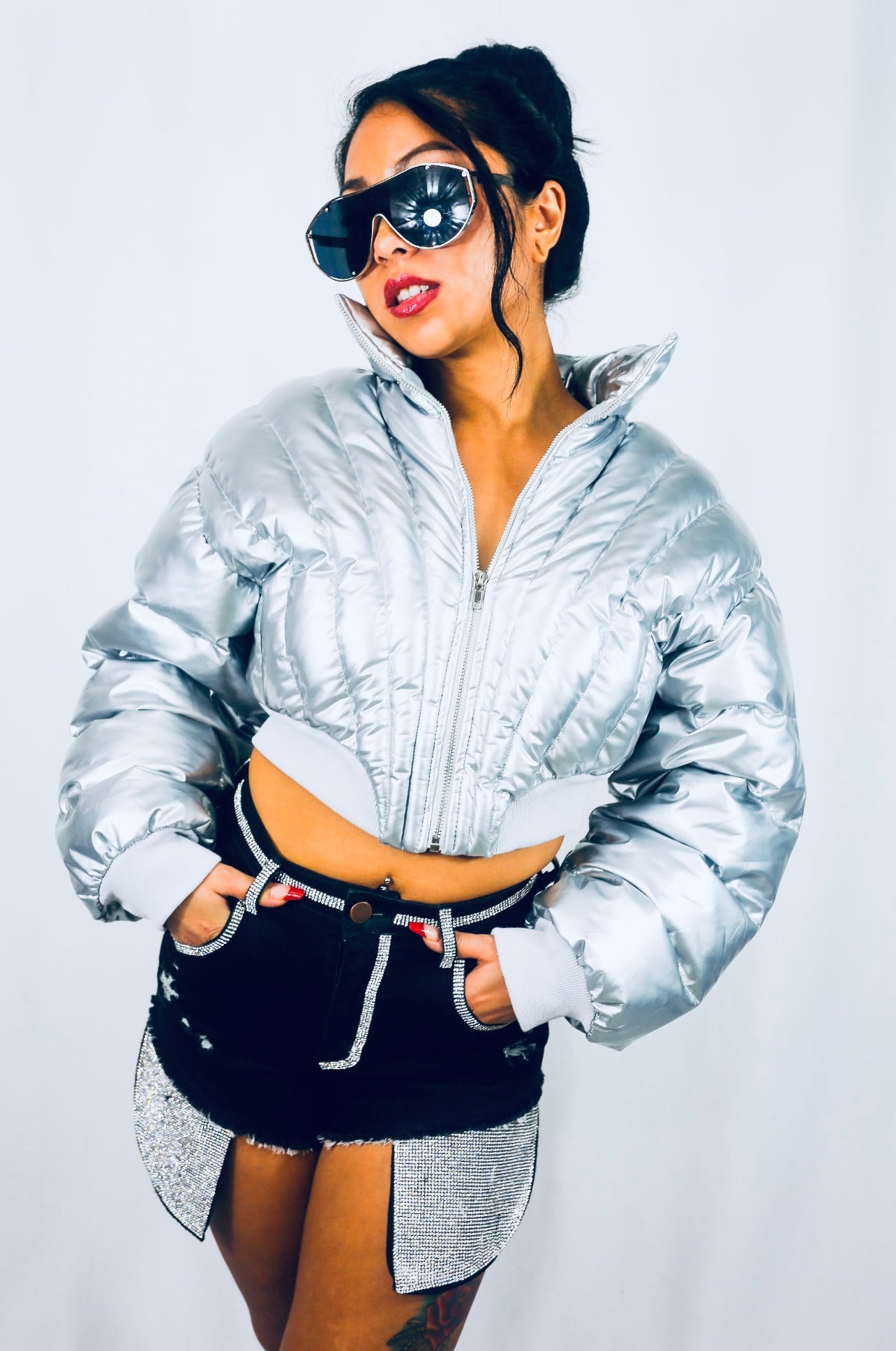 The V-Cropped Puffer Jacket