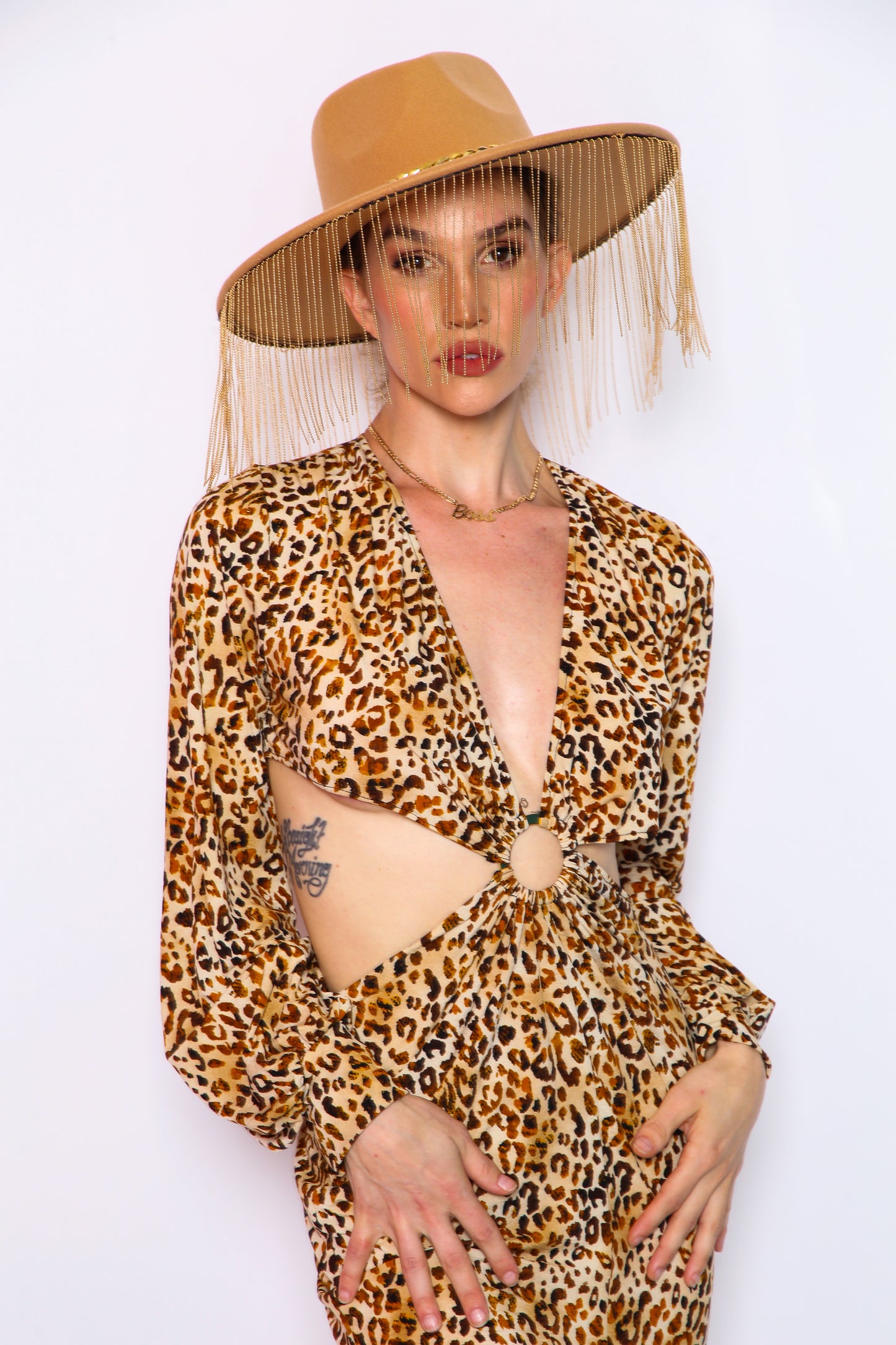 Leopard Spirit Animal Cut Out Jumper