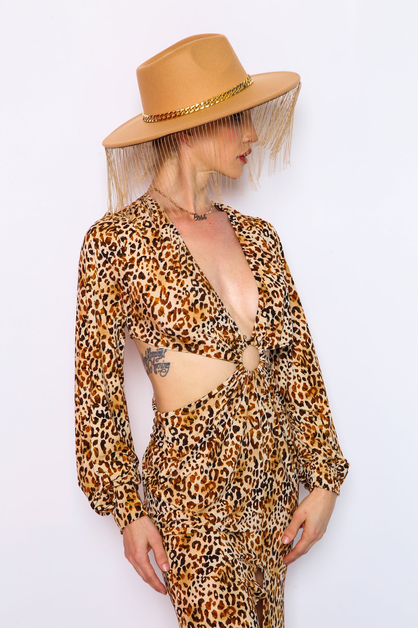 Leopard Spirit Animal Cut Out Jumper
