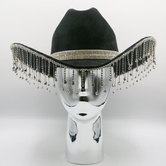 Glam Rodeo Cowgirl Hat - Black