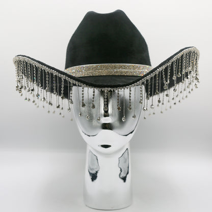 Glam Rodeo Cowgirl Hat - Black