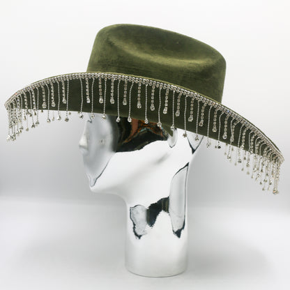 Glam Rodeo Cowgirl Hat - Olive