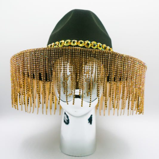 Camille Crystal Fringe Hat