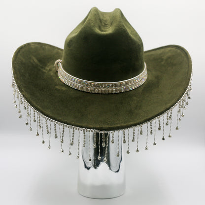 Glam Rodeo Cowgirl Hat - Olive