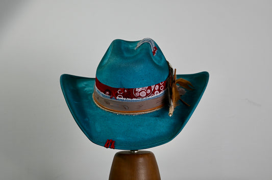 Western Cowboy Hat - Turquoise