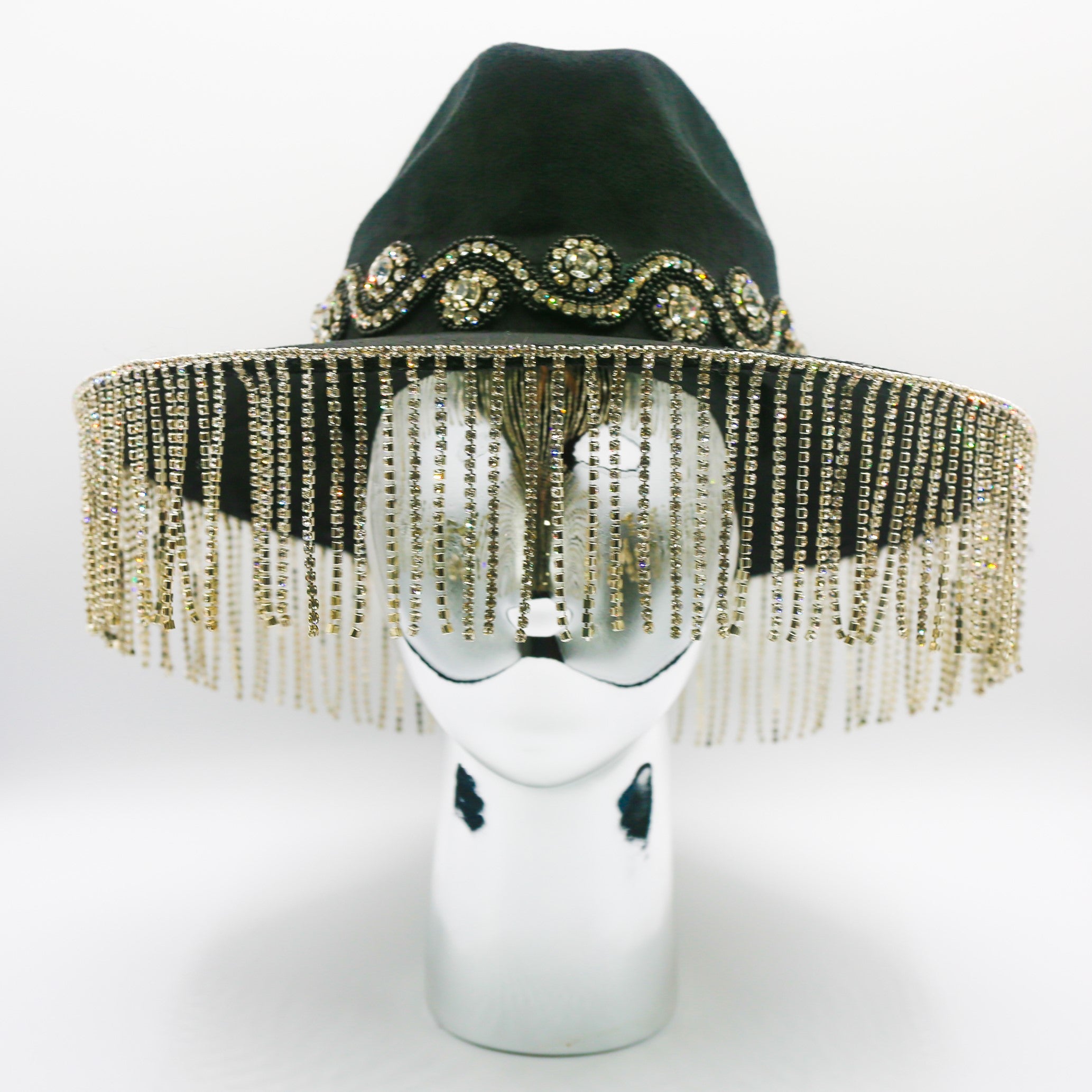 Genoa Crystal Fringe Hat – AtousaG