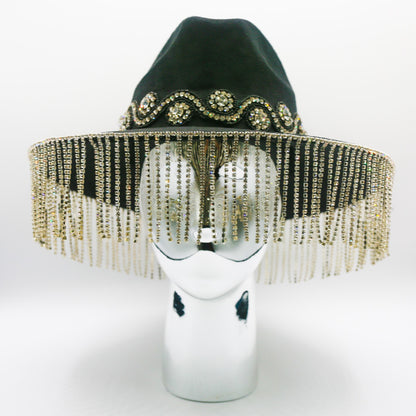 Genoa Crystal Fringe Hat