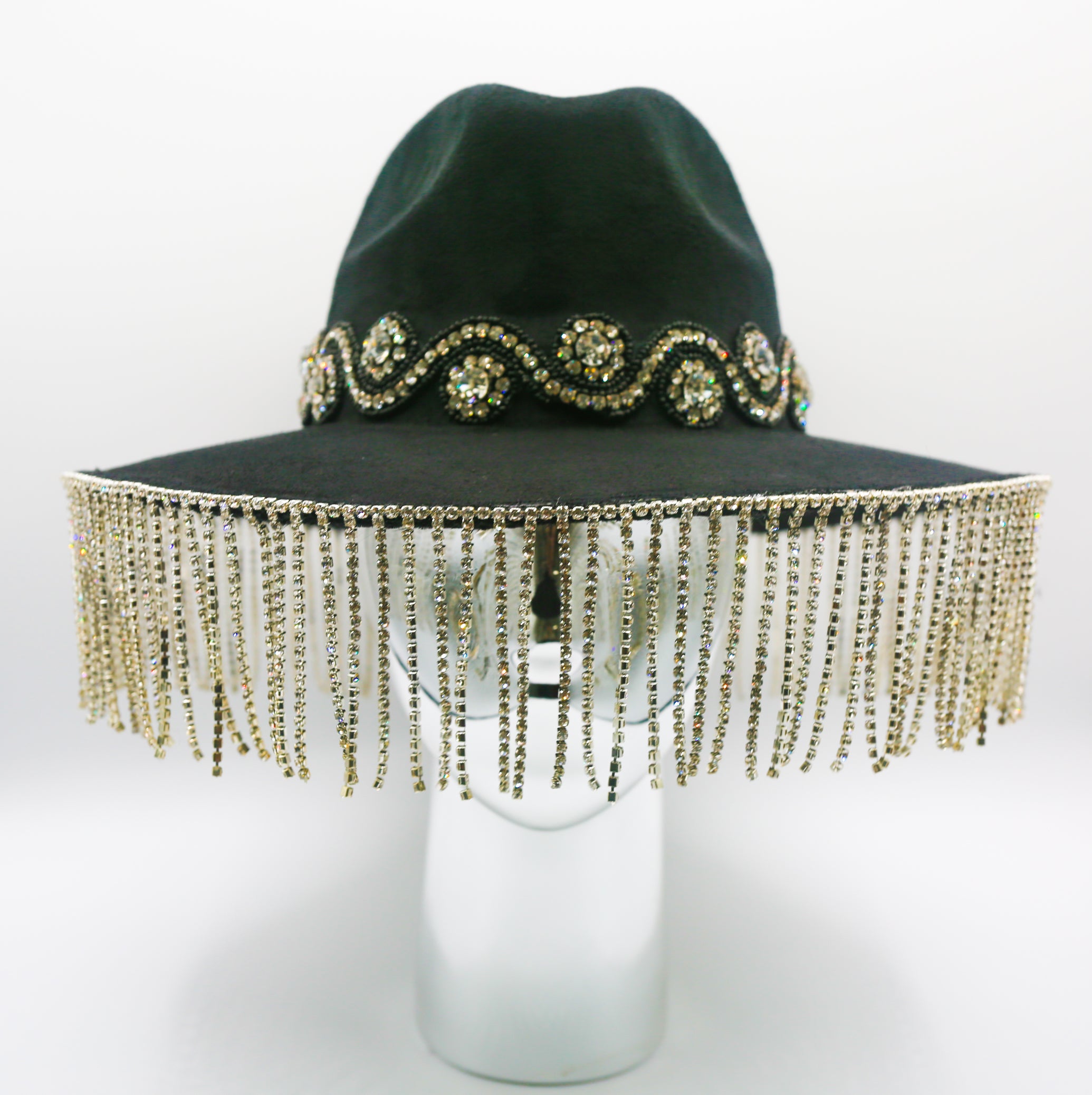 Genoa Crystal Fringe Hat – AtousaG