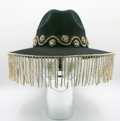 Genoa Crystal Fringe Hat