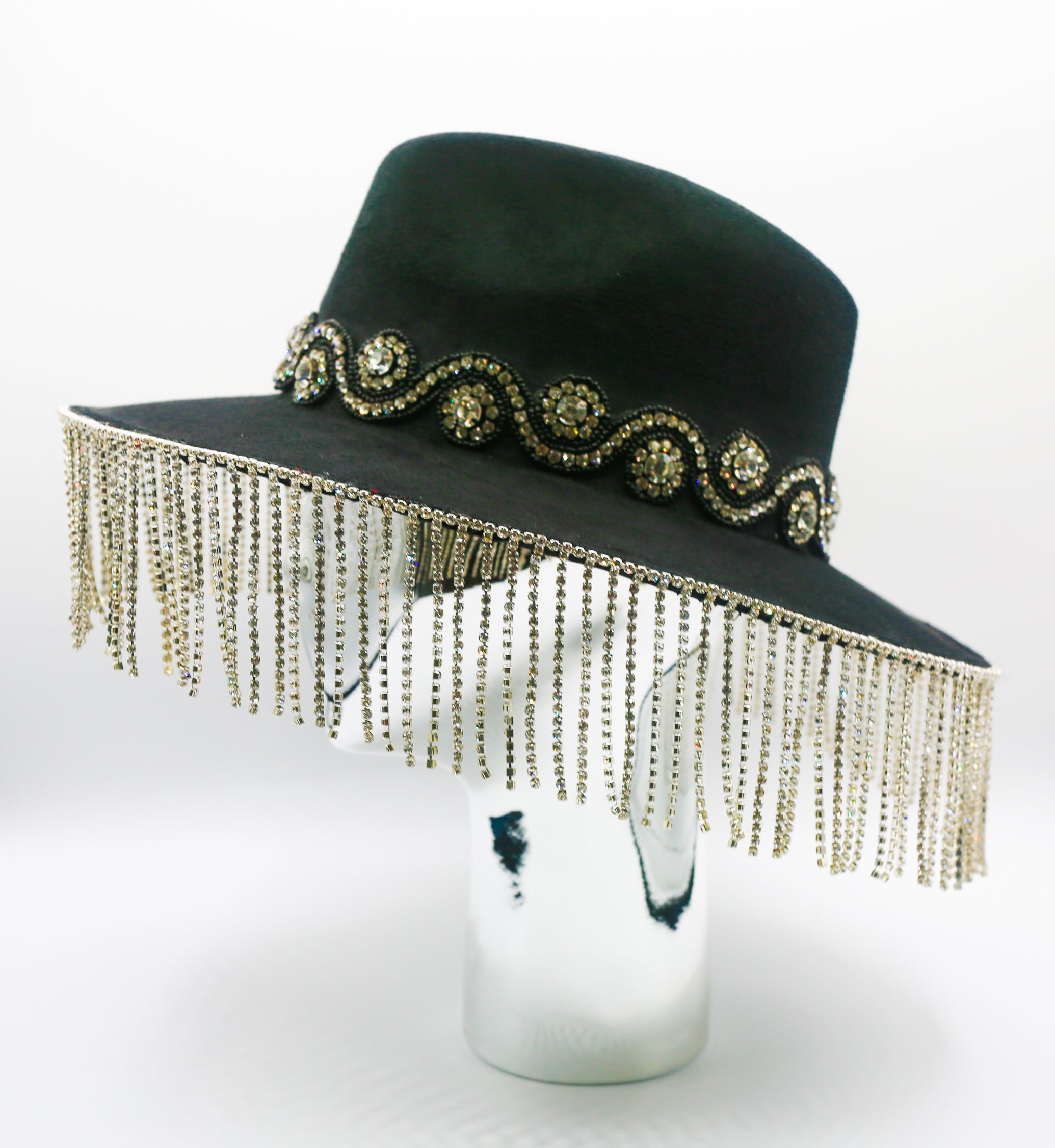 Genoa Crystal Fringe Hat – AtousaG