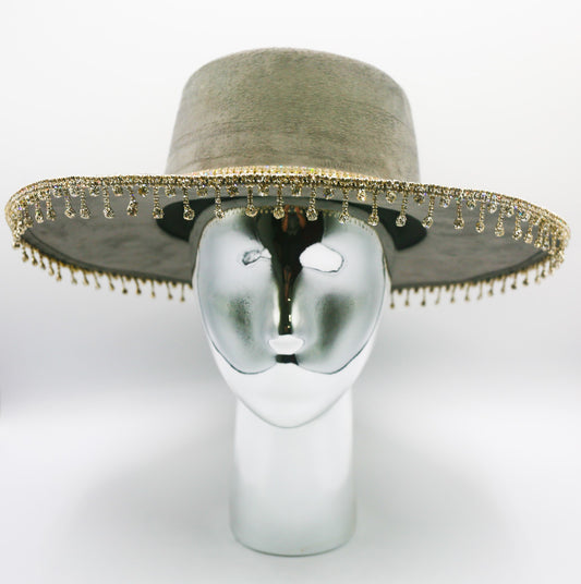 Turin Crystal Fringe Hat