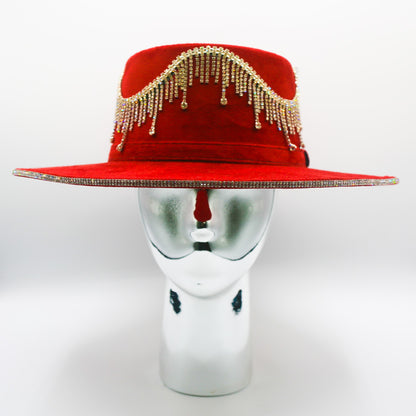 Montecarlo Crystal Fringe Hat