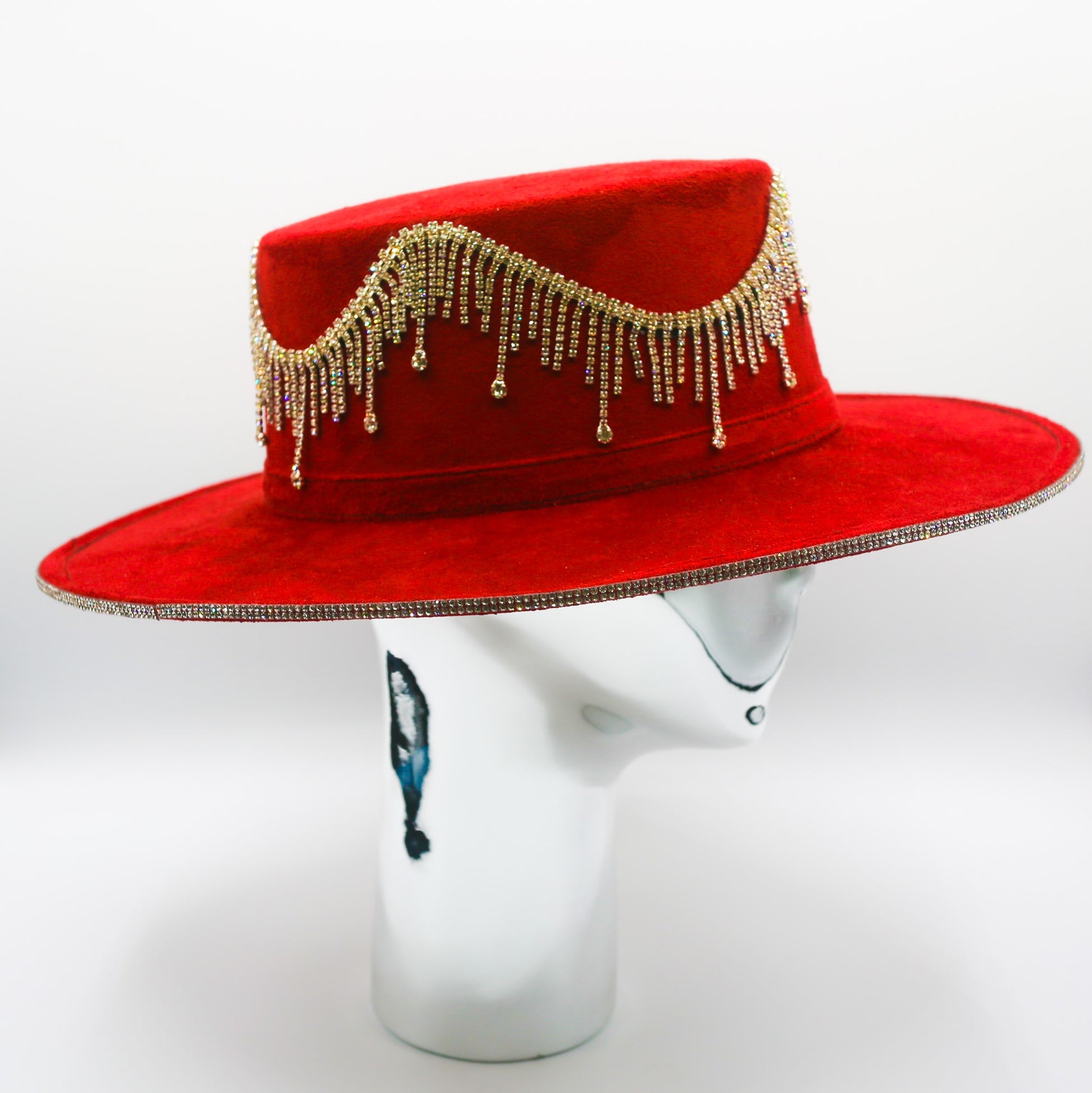 Montecarlo Crystal Fringe Hat – AtousaG