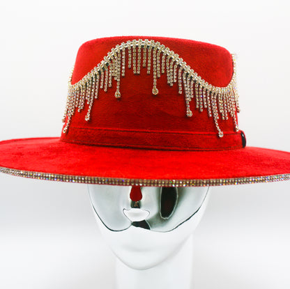 Montecarlo Crystal Fringe Hat